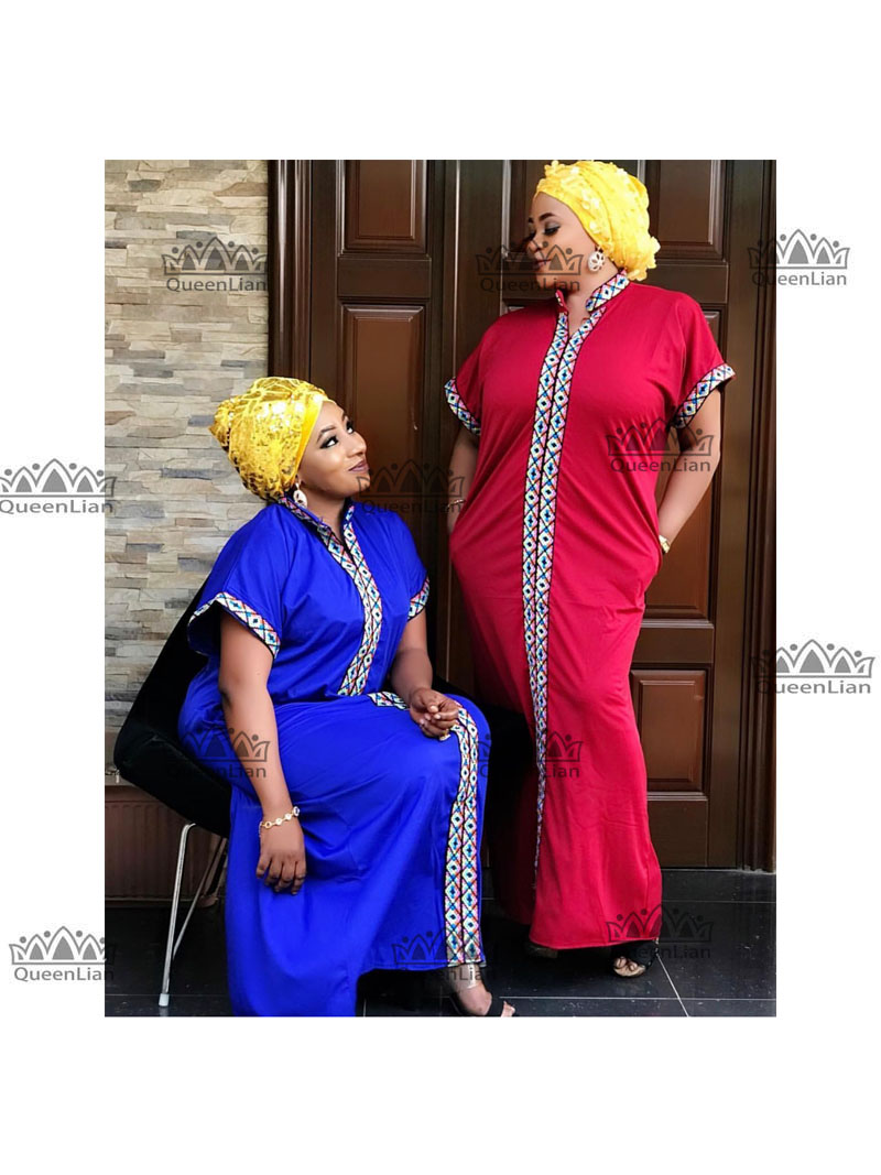 SPring traditionnel col africain robe longue bazin vêtements femmes imprimer taille ample avec Dashiki pour dame (CP06 # )