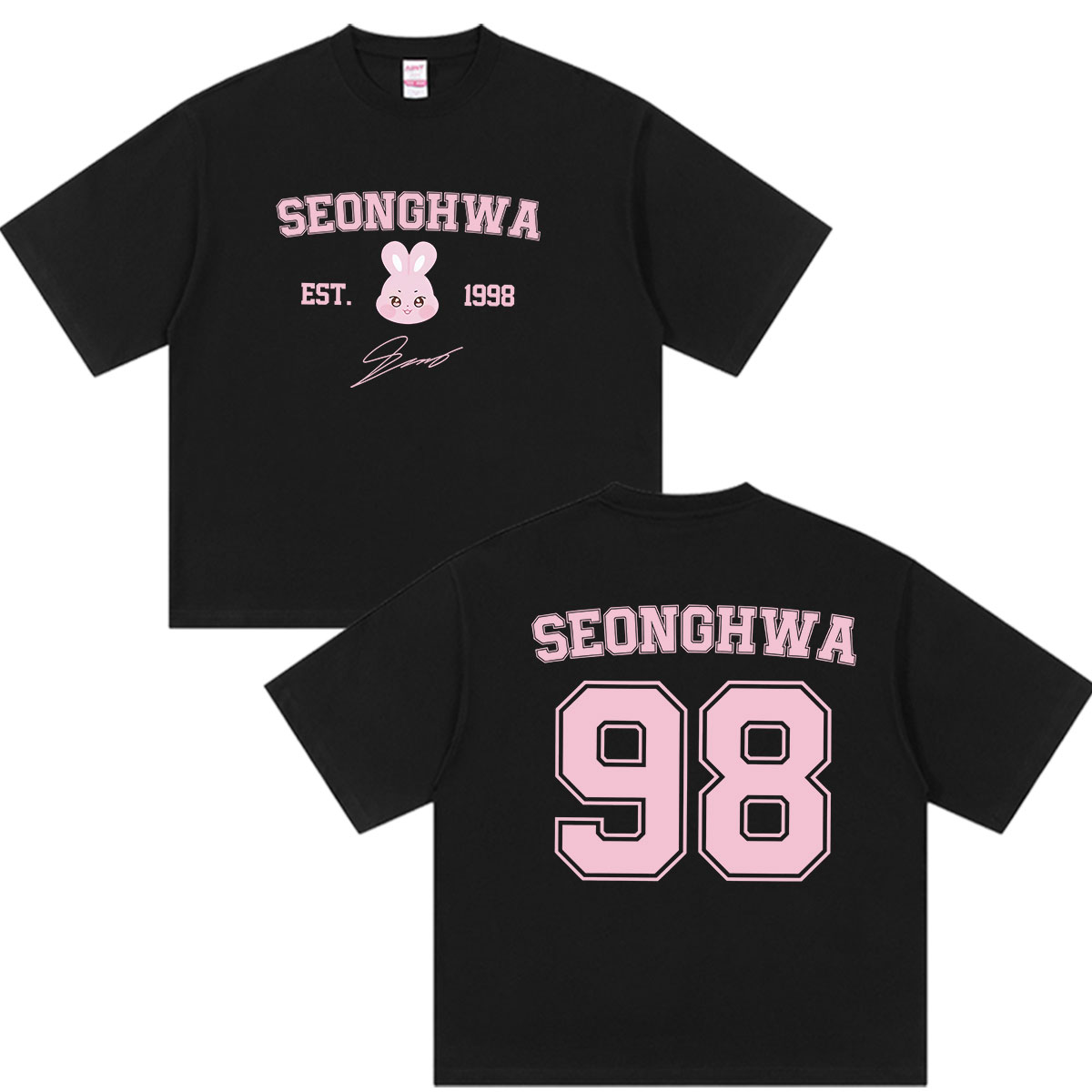 T-shirt imprimé Ateez Seonghwa Ateez in Your Fantasy Tour 2026 pour hommes et femmes, mode Kpop esthétique, t-shirt en coton à manches courtes