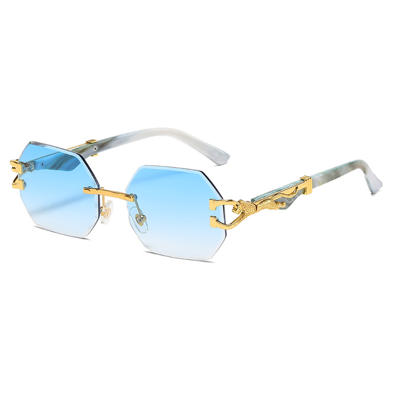 Lunettes de soleil léopard pour femmes et hommes, lunettes de soleil vintage, lunettes de soleil design de marque de luxe, protection UV400, lunettes à monture polygonale