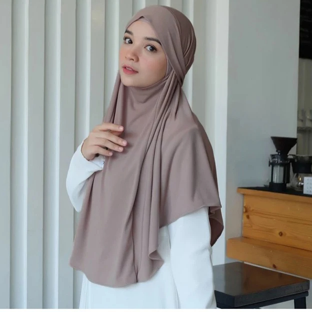 Grande écharpe ethnique musulmane unie pour femmes, Hijab islamique musulman, Turban instantané, écharpes arabes, couvre-chef Khimar (FRNT56CM, BK90CM)