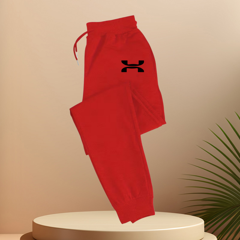 Pantalon de jogging décontracté pour homme avec taille élastique et cordon de serrage - pantalon de sport et décontracté confortable avec impression simple