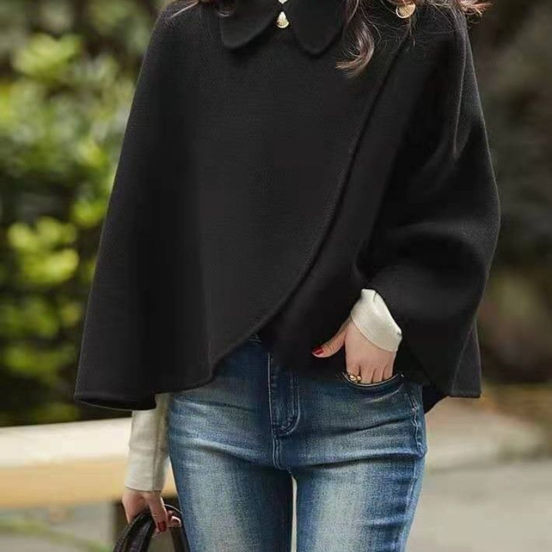 Châle automne hiver nouvelle laine manteau coréen court tempérament Cape Cape