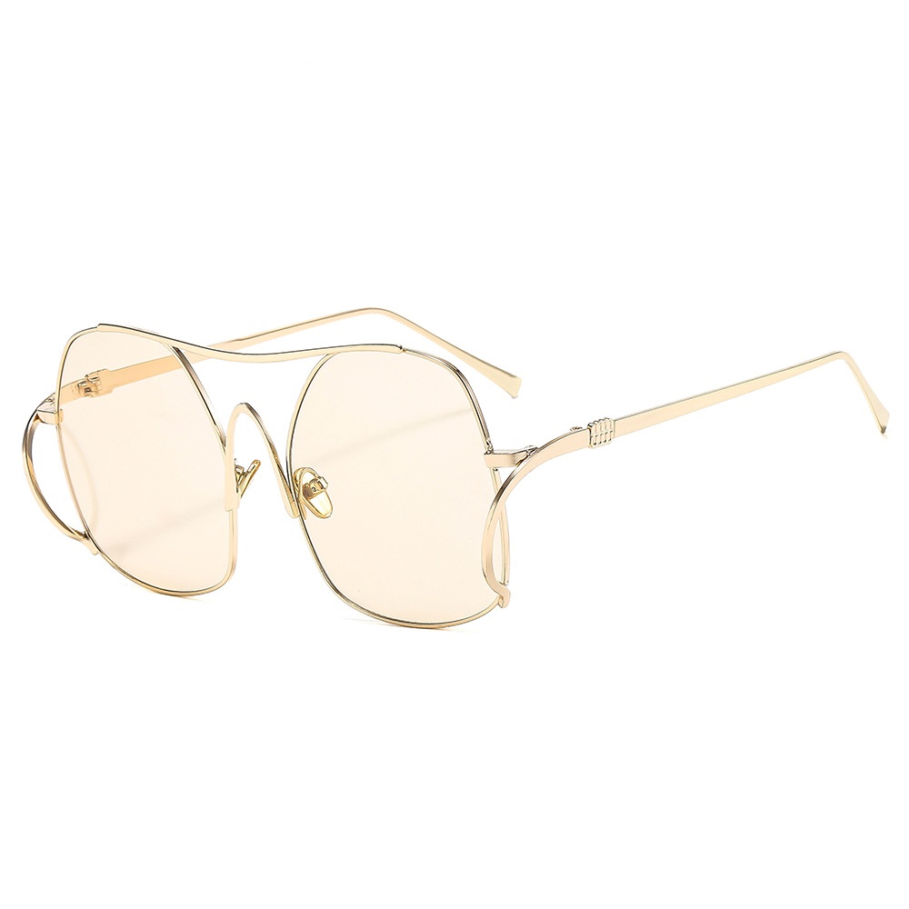 Nouvelle mode de luxe dégradé ovale femmes lunettes de soleil 2025 personnalité Double faisceau cadre conception avancée tout Match hommes lunettes UV400