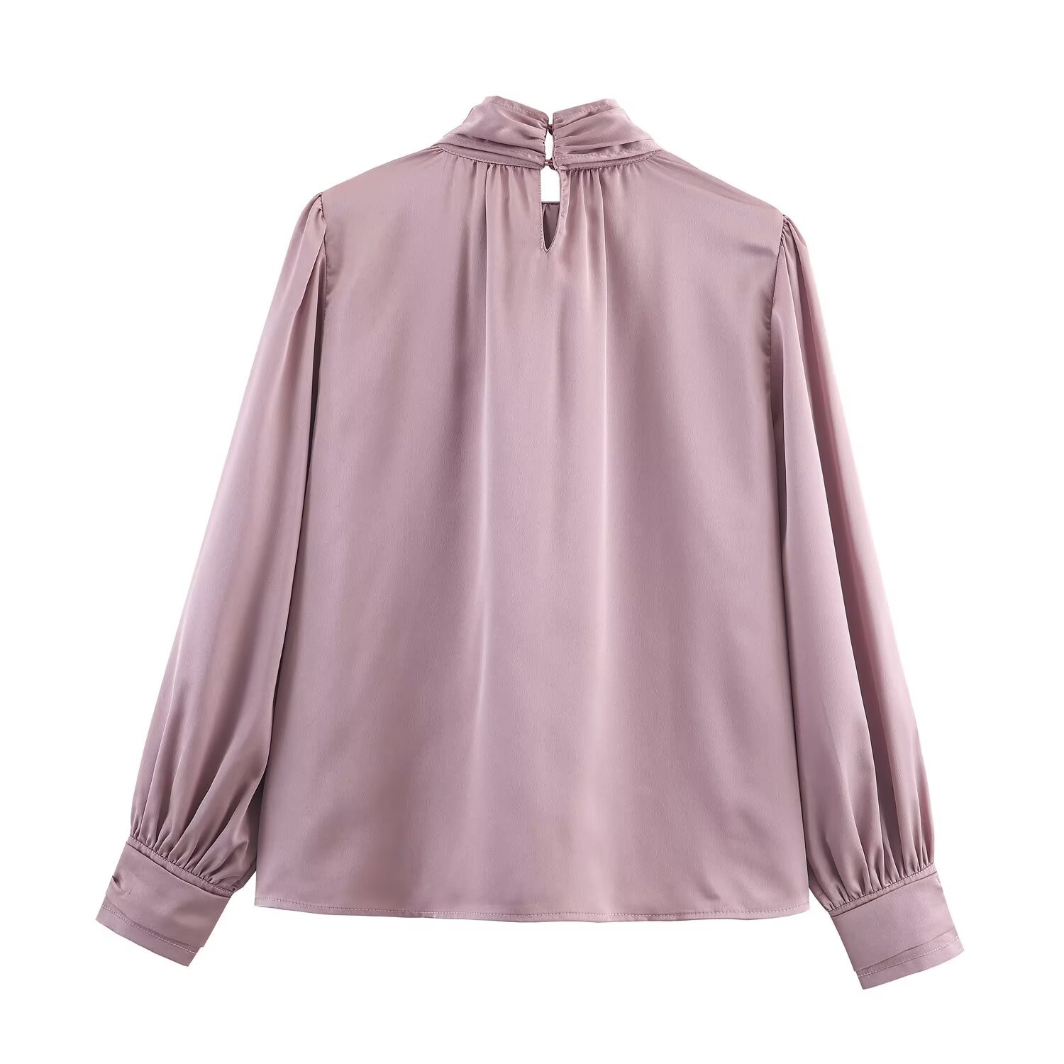 Femmes Bow Satin Blouse printemps automne femme à manches longues chemise élégante dame lanterne manches doux décontracté trajet Blouse-chemises