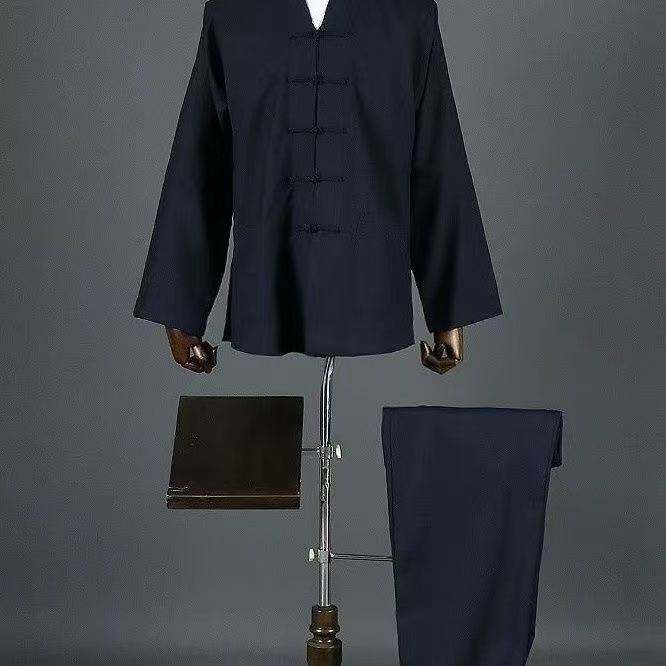 Robe taoïste pour hommes et femmes, vêtements traditionnels chinois, Costume à col incliné Sanqing, costumes d'exercice de méditation Vintage, automne et hiver