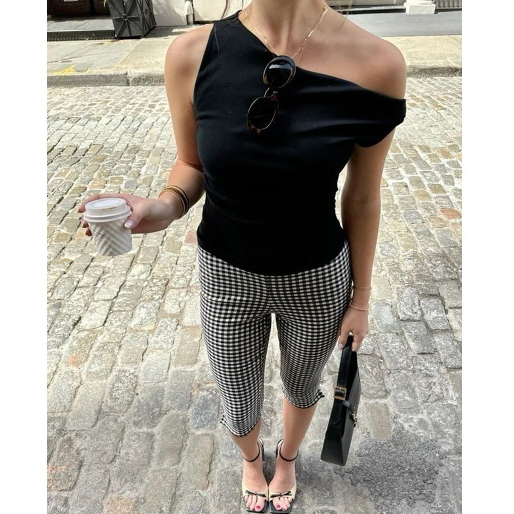 Pantalon Capri 3/4 pour femme, couleur unie, ourlet fendu, pantalon court décontracté d'été, leggings courts extensibles, pantalon de yoga, streetwear