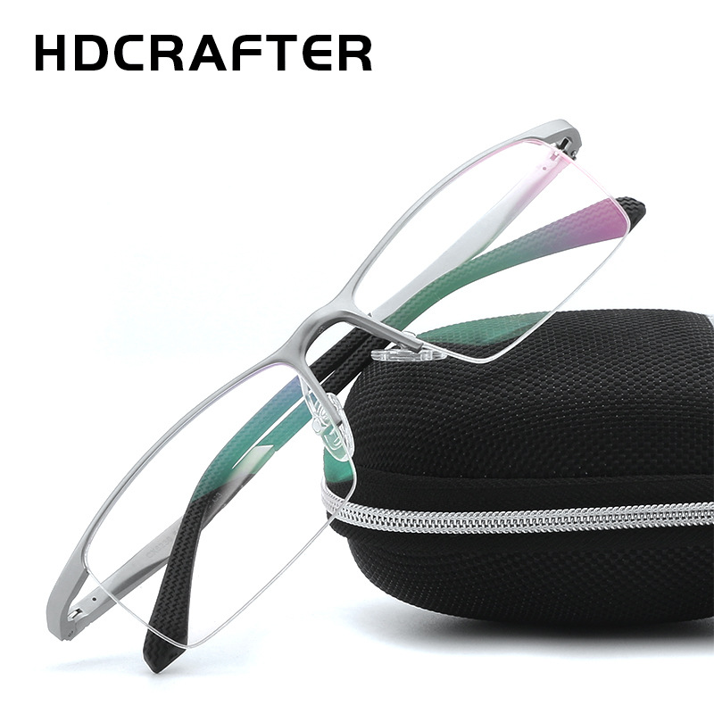 HDCRAFTER – lunettes de vue pour hommes et femmes, monture optique en métal, marque de styliste, verres de lecture clairs