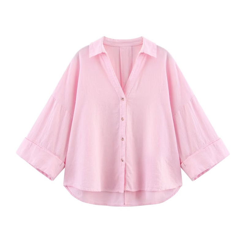 MUJER femmes chemises rayé surdimensionné chemises pour femmes à manches larges chemises et chemisiers décontractés femme blanc été hauts amples femme