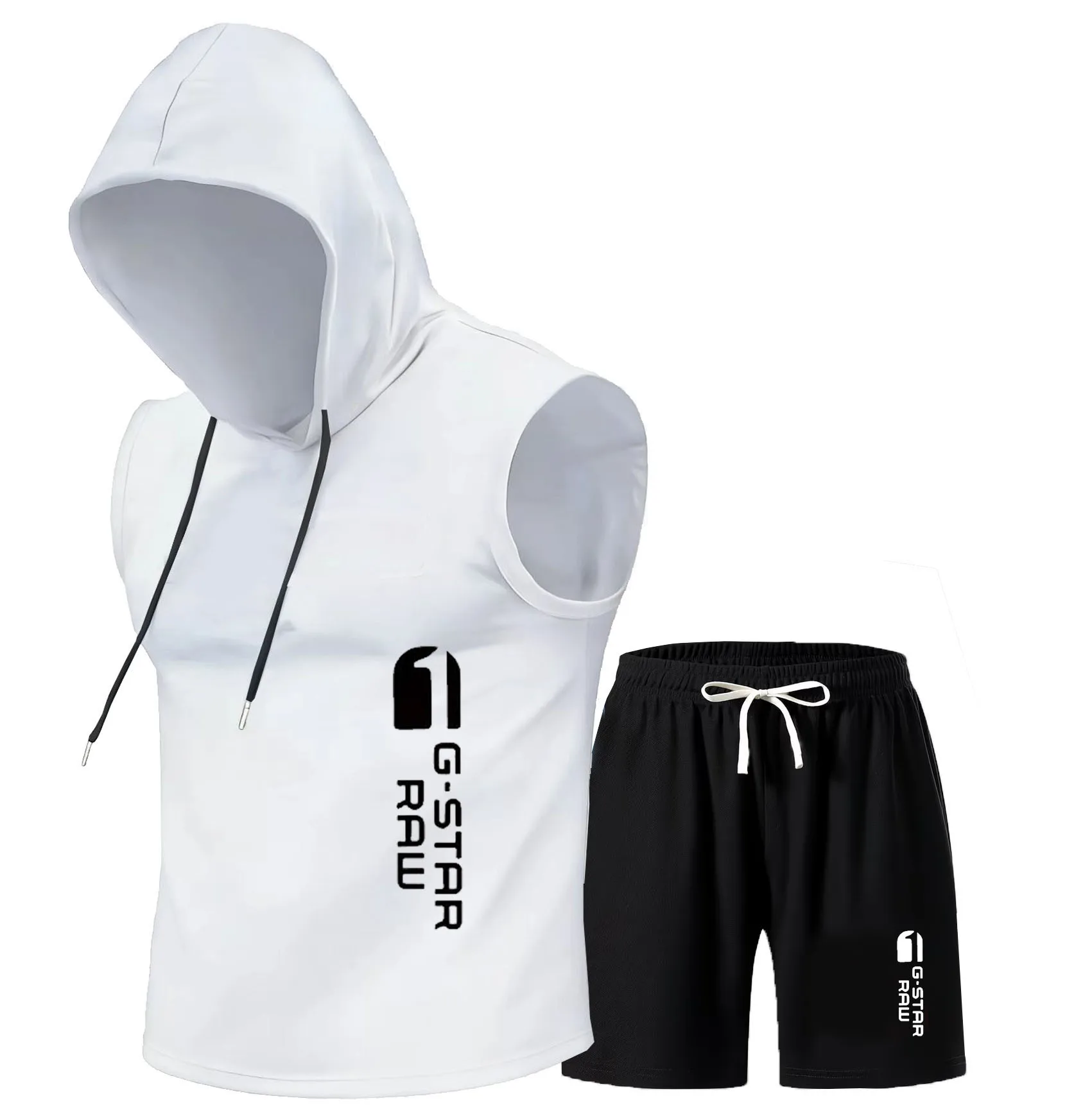 Ensemble de survêtement pour homme, vêtements de sport d'été, t-shirt et short deux pièces, survêtement de marque, jogging, tenue de sport pour homme, vêtements de fitness, vêtements d'exercice