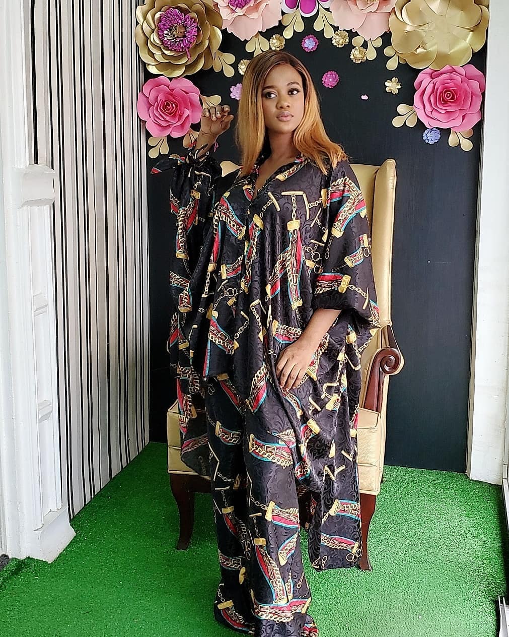 Ensemble Deux Pièces pour Femme, Chemisier à Manches Chauve-Souris et Pantalon à Jambes Larges, Tenue Nigériane, Nouvelle Mode Africaine, Été