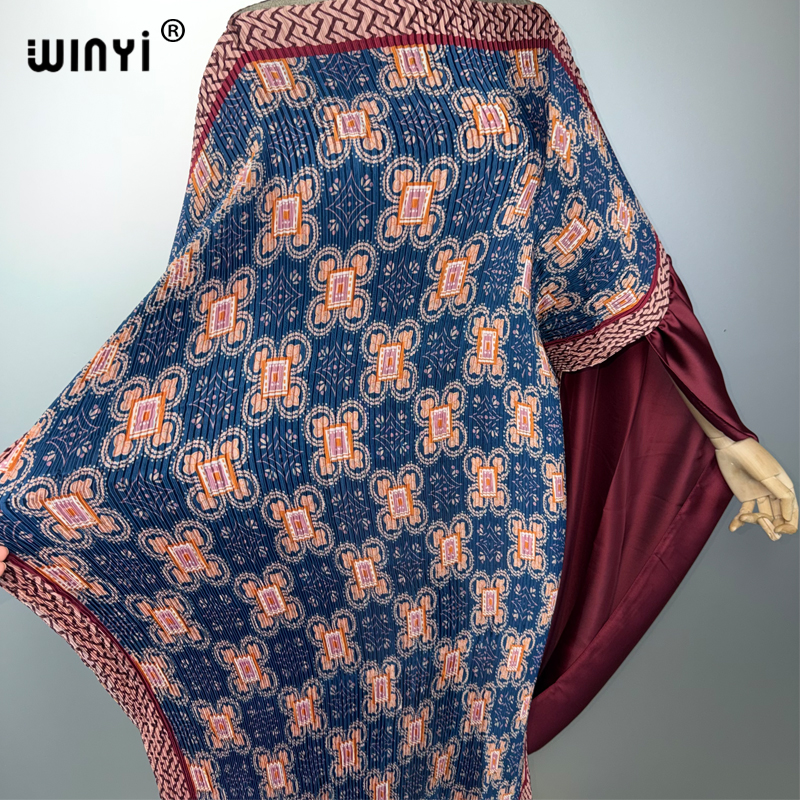 Robe longue plissée WINYI Boho Africa, style décontracté, élastique, pour la plage, abaya musulmane pour femmes, robe de soirée de luxe Dubaï, pour les vacances