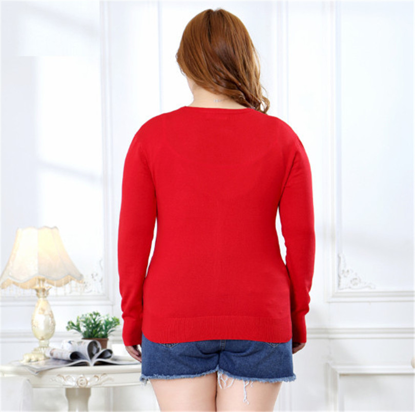 Pulls en tricot pour femmes, cardigan à manches longues, taille plus 6xl, col en V, pull décontracté pour femme, chaud et ample pour l'hiver, OUC1206
