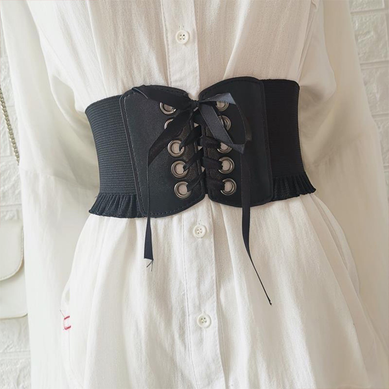 Ceinture large pour femmes, ceinture élastique blanche de haute qualité, marque de luxe, ceinture de pantalon extensible, ceinture de corset à la mode, ceintures élastiques pour femmes DT075