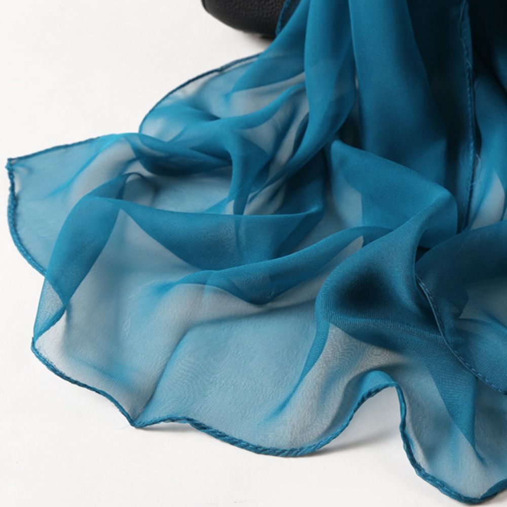 Élégant foulard en mousseline pour femme, couleur unie, châles et étoles longs et doux, respirants, fins, pour la plage, protection solaire, hijab