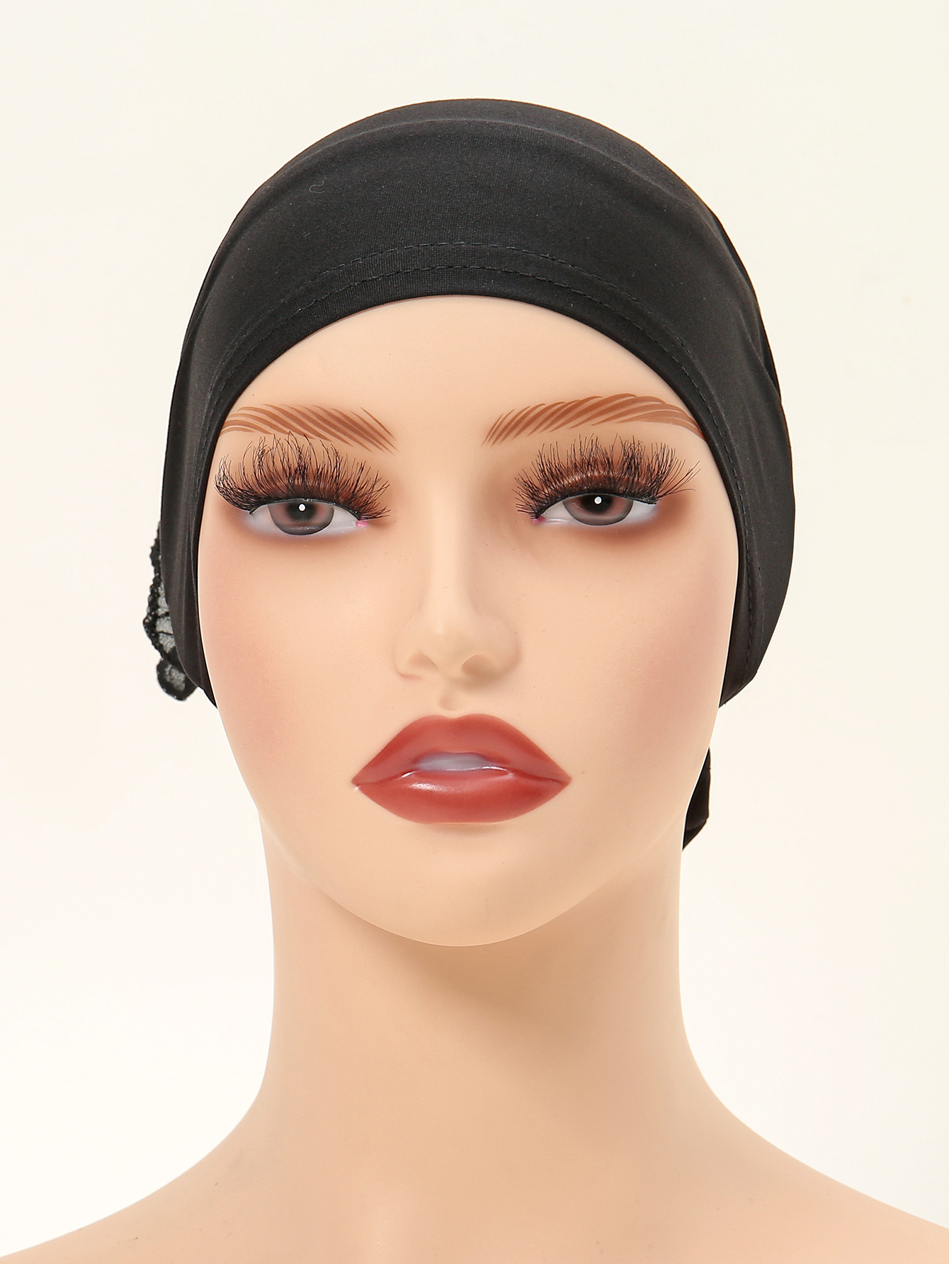 Hijabs avec dentelle et mousseline de soie pour femmes musulmanes, panhua, chapeau astronomique fin, enveloppement de la tête Islam, turban arrière, bande de sauna féminine, document solide