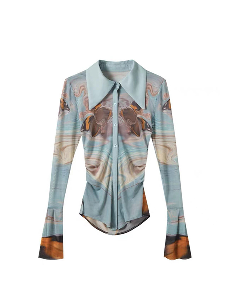 Chemises et chemisiers College pour femmes, style coréen, streetwear Harajuku, vintage, manches longues, vêtements d'été, 2023