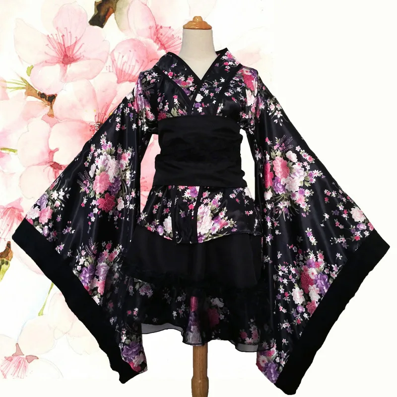 Kimono sexy, robe de demoiselle d'honneur japonaise, robe de fête pour femmes, costume de danse, costume de jeu de rôle anime, ensemble d'Halloween