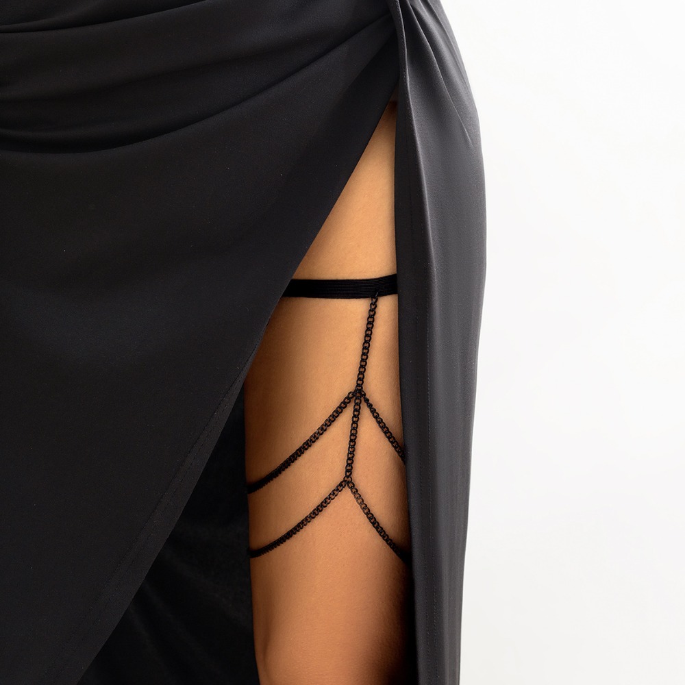 Chaîne de jambe élastique pour femme, bijou de corps décontracté pour plage et fête, accessoire de corps bohème élégant pour festival d'été