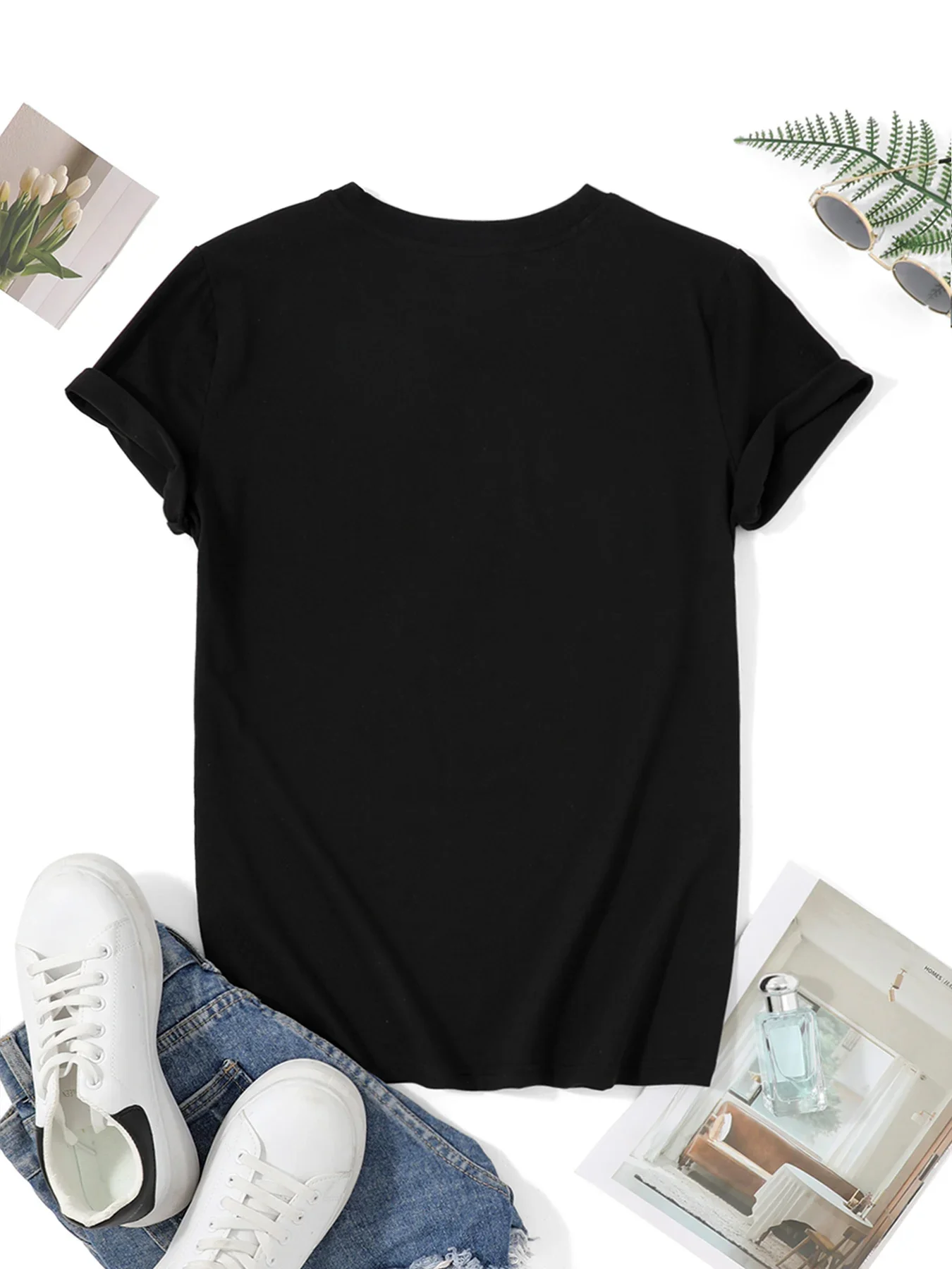 T-shirt à manches courtes pour femmes, col rond, imprimé lettres « I'M NOT CLUMSY It's Just the Floor HATES ME », haut décontracté pour l'été et le printemps