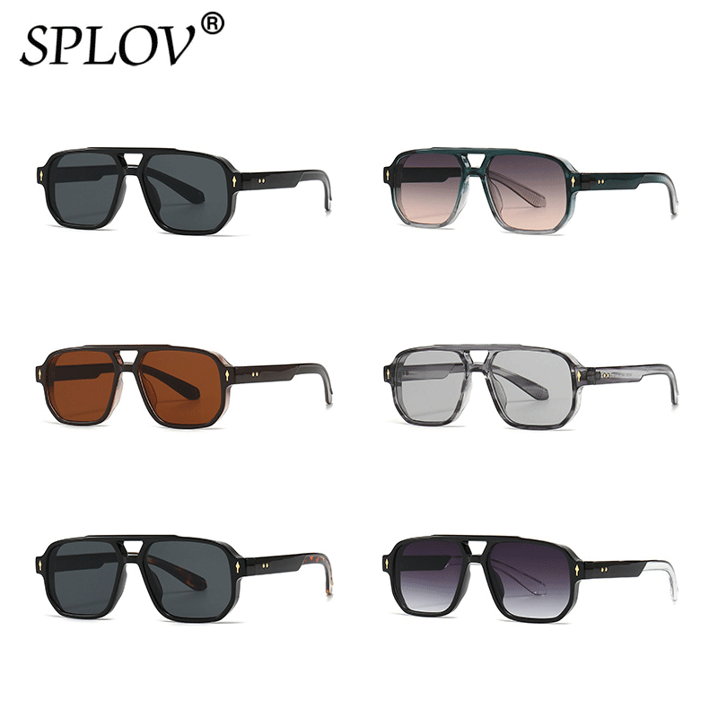 Lunettes de soleil carrées de luxe pour hommes et femmes, nuances dégradées, nouvelle marque de mode, créateur RiSALE, lunettes de soleil de conduite, UV400