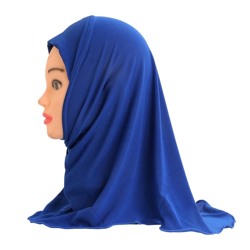 Filles musulmanes enfants Hijab écharpe islamique châles matériau doux et extensible pour 2 à 7 ans filles 50 cm enfants Hijabs