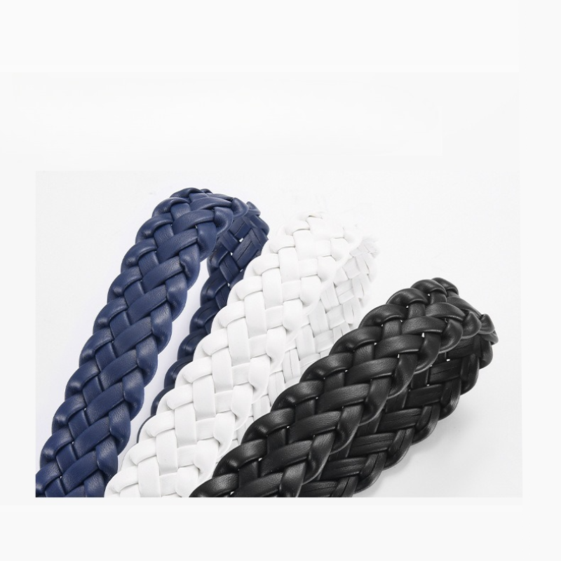 Ceinture fine tressée rétro et polyvalente pour femmes, style coréen, haut de gamme, élégante, pour tous les jours, décontractée (sans trous)
