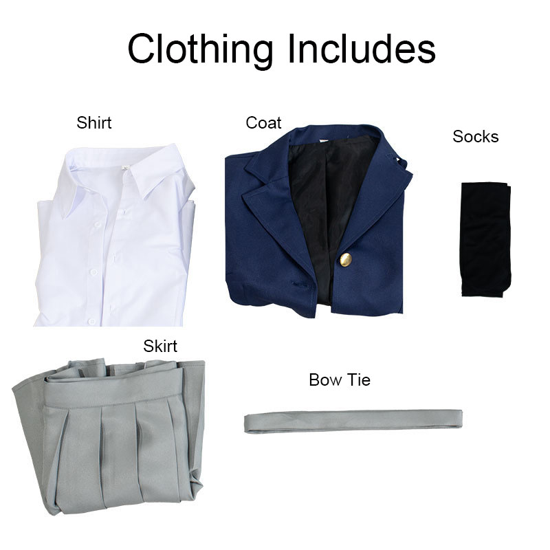 K-ON! Costumes Akiyama Mio Cosplay uniforme scolaire Anime femmes JK uniforme jupe bande dessinée Cosplayer perruques couvre-chef Halloween