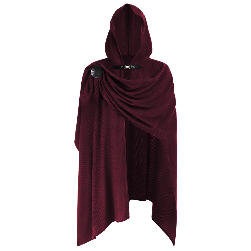 Écharpe de Pirate Vintage, Cape à capuche médiévale, Costumes de Cosplay d'halloween, DIY, Cape à épaule Mittelalter du moyen âge