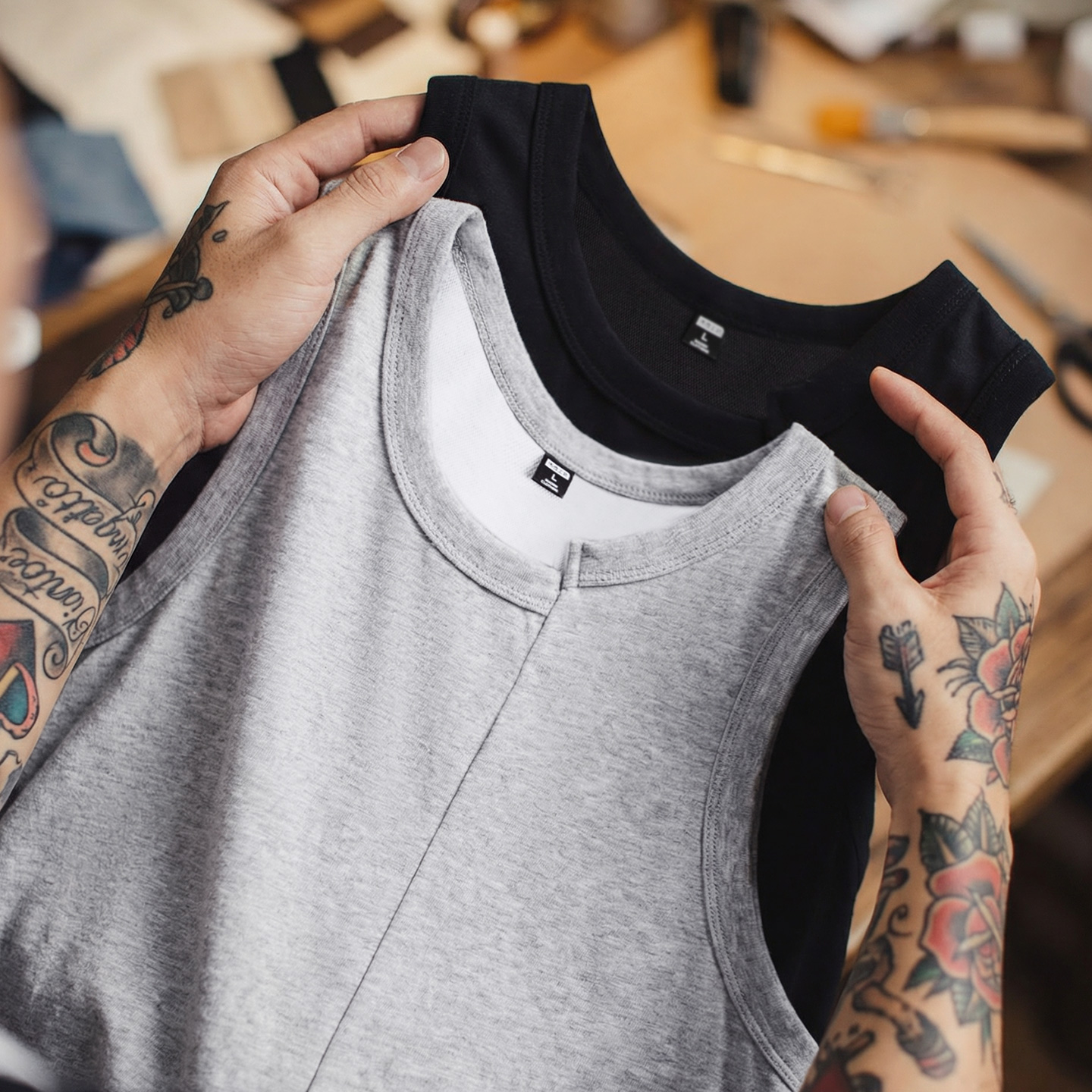Débardeur de fitness Maden pour homme, style rétro américain, déstructuré, côtelé, respirant, sans manches, antibactérien, décontracté