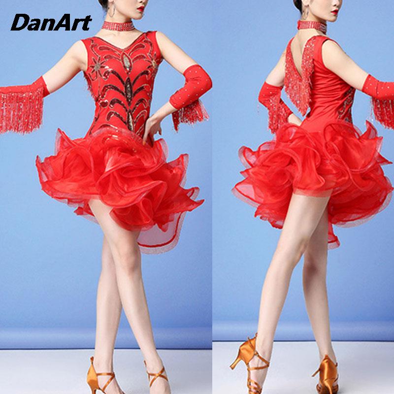 Robe de concours de spectacle de danse latine pour femmes/dames, robe en queue de poisson, Sexy, pour adultes, danse éblouissante, Rumba, Salsa, Tango, salle de bal