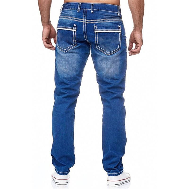 Hommes jean noir pantalon droit printemps automne poches Denim décontracté Tousers bleu clair haute qualité Streetwear jean hommes