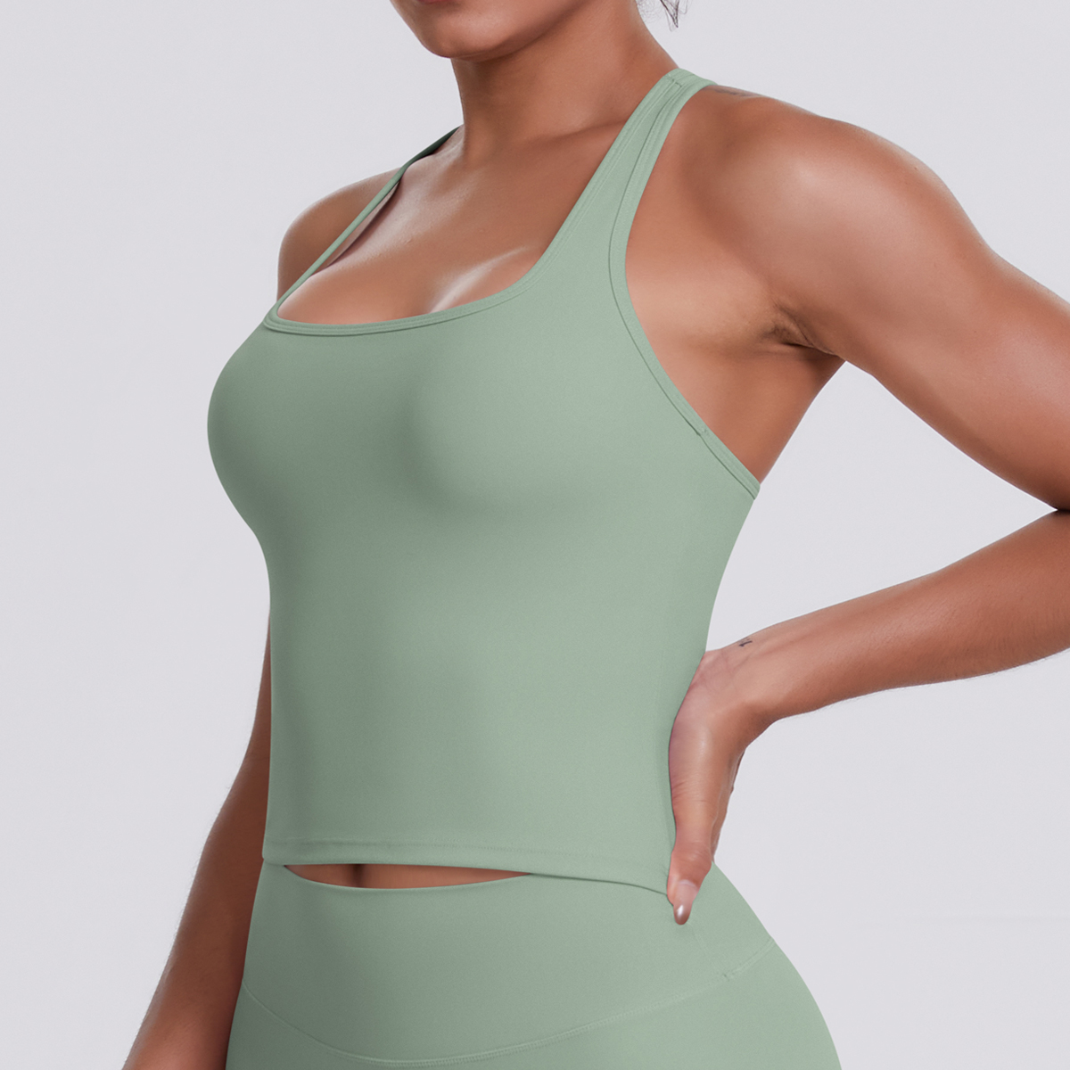 Soutien-gorge de sport pour femme haute performance, extensible, pour la gym, l'entraînement, la course et le yoga, avec effet push-up, style débardeur