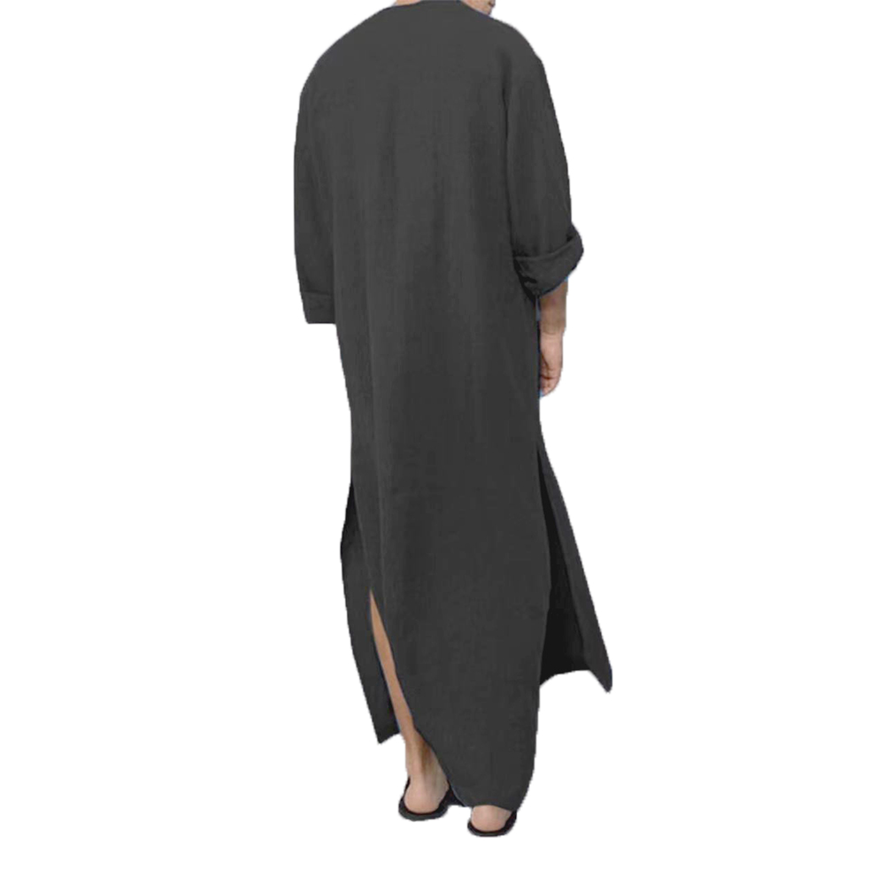 Vintage hommes musulmans islamique arabe Jubba Thobe Robes mâle à manches longues Pakistan dubaï caftan Abaya Robes de poche robe d'arabie saoudite