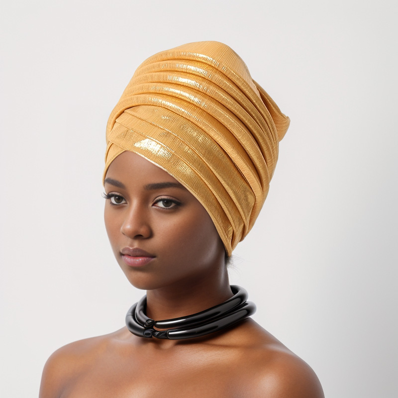 Turban africain nigérian pour femmes, couvre-chef, déjà fabriqué, cravate de sauna, vêtements de sauna musulmans, pièce de sauna de fête