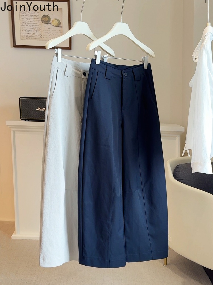 2025 nouveaux bas Pantalon à jambes larges pour femmes Pantalon Femme haute Wiast Pantalon décontracté ample Vintage coréen pantalons De Mujer