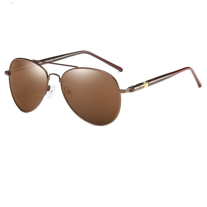 Lunettes de soleil polarisées Pilot pour femmes et hommes, design de marque, luxe, conduite, pêche, lunettes de soleil en métal, mode, vintage, lunettes de protection