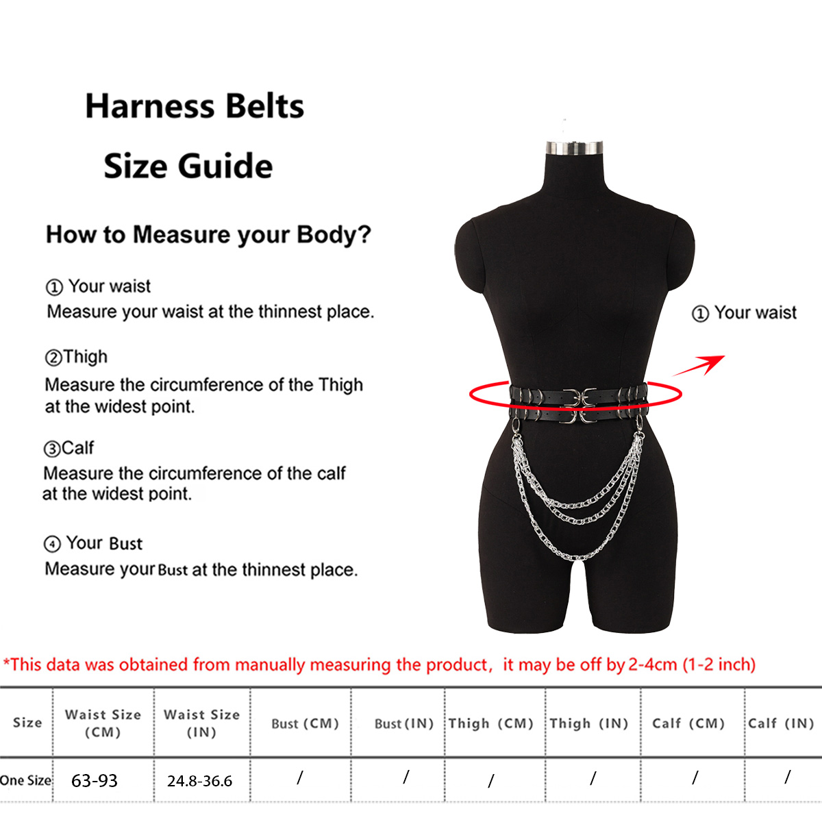Mode femme noir Double ceinture chaîne ceinture bracelet en cuir usage quotidien accessoires taille accessoires saint valentin cadeau