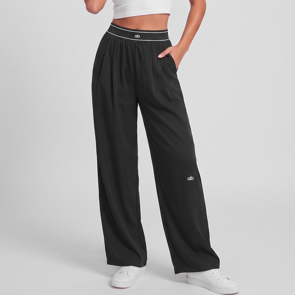 Pantalon de yoga décontracté à taille haute pour femmes 2026, respirant et confortable, pantalon polyvalent à jambes larges pour femmes.