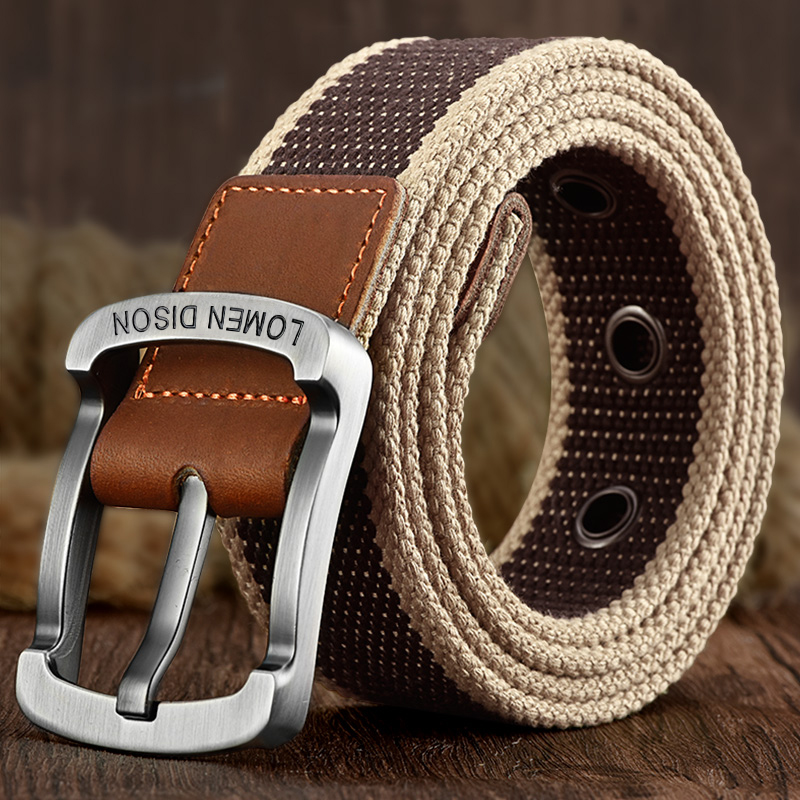Ceinture pour hommes et femmes, boucle à aiguille, ceinture en toile, ceinture cargo décontractée, version coréenne de la marée, étudiant masculin, ceinture d'extérieur pour jeunes