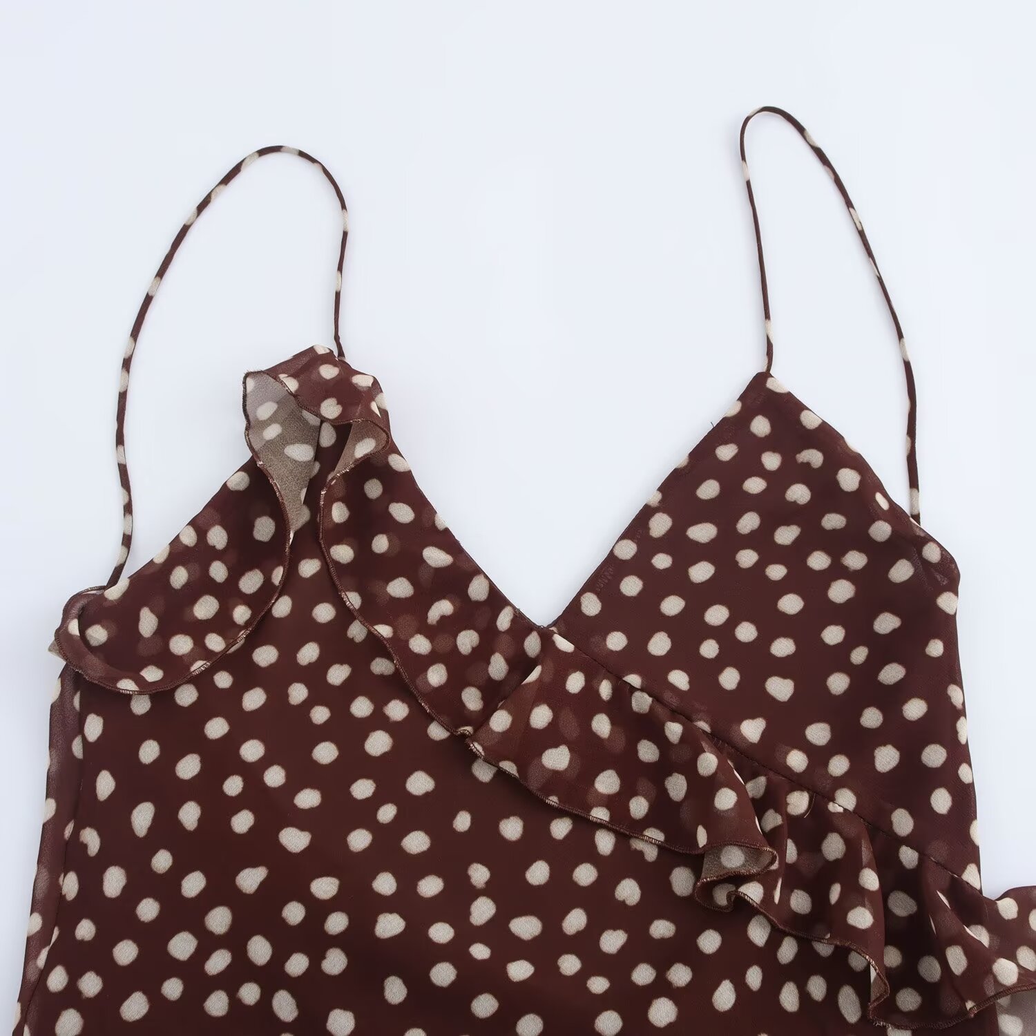 Robe à bretelles sans manches pour femmes, vêtements de Style européen et américain, à la mode, Simple, superposée, décoration à pois, nouvelle collection
