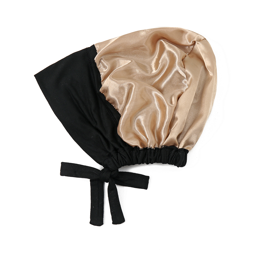 Bonnet Hijab en Satin Modal Double couche, sous-capuchon islamique avec cravate, Hijabs instantanés pour femmes, foulards turcs, Turban musulman, Bandana