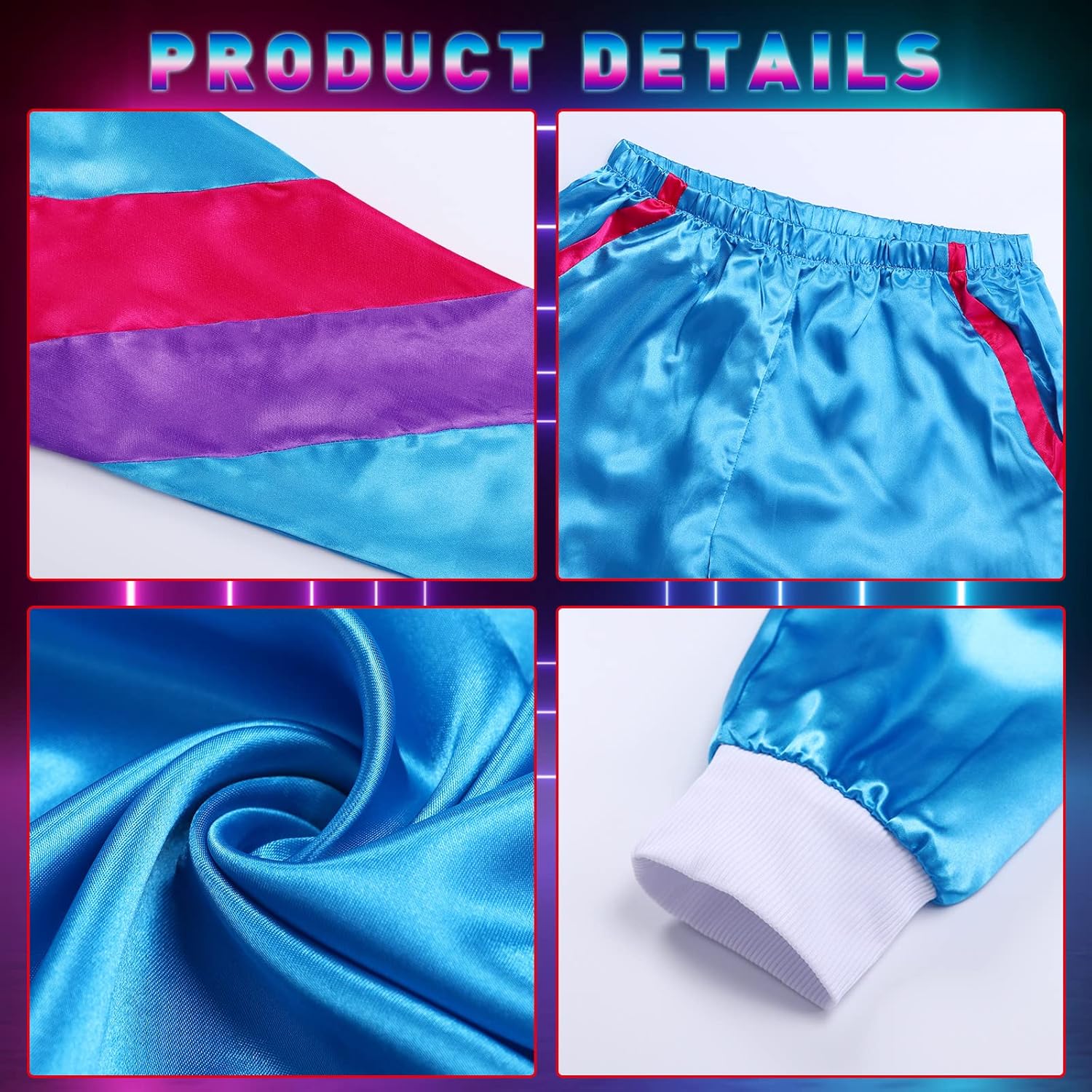 Costumes de survêtement pour hommes, Costume Hip Hop Shell des années 90, veste de survêtement rétro des années 80, Costume Disco, coupe-vent et pantalon