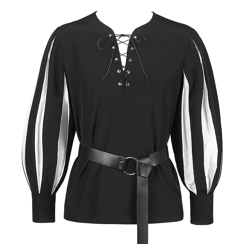 Costume Médiéval Kokor Landsknecht, Tunique Allemande Larp 7.5 Aate, à Lacets, Vêtements d'Halloween pour Adultes, Tenue Renaissance Y