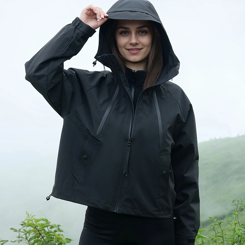 Veste courte à capuche décontractée pour femmes, légère, manches Raglan d'extérieur, Double fermeture éclair, mode Durable, début du printemps, printemps été