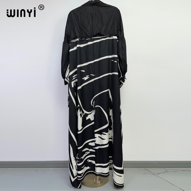 Robe longue en soie imprimée style moyen-orient, caftan, maxi, ample, style bohémien, pour la plage, collection printemps, recommandé par des blogueurs