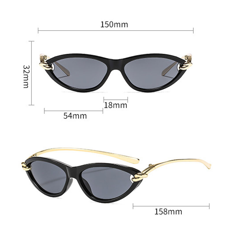 Lunettes de soleil œil de chat pour femmes, Sexy, marque de luxe, petite monture, rétro, Vintage, léopard, élégantes