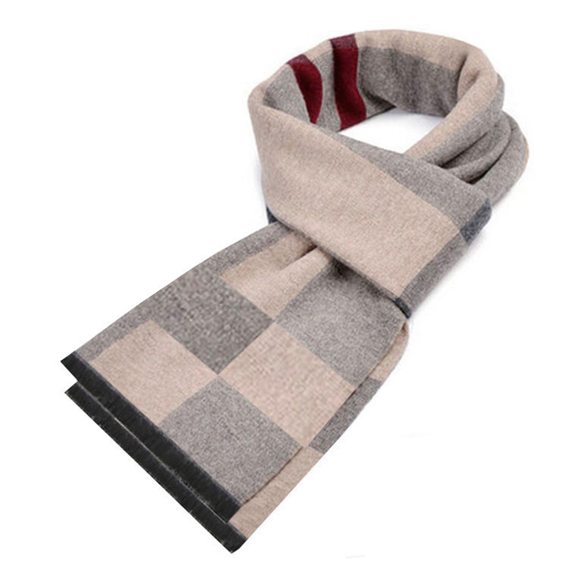 Hommes écharpe pour homme hiver copie cachemire châle marque de luxe écharpe doux garder au chaud en plein air gris tricot foulard hommes châle Wrap cadeau