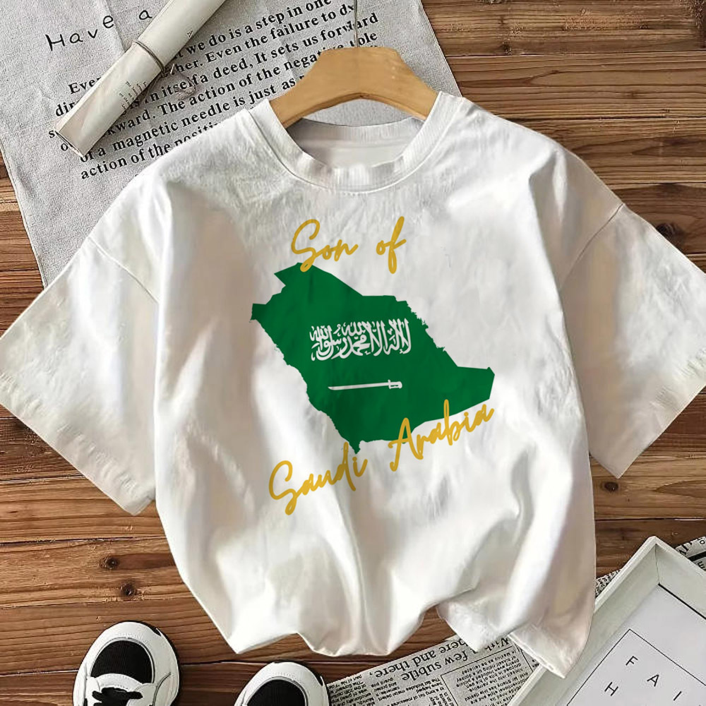 Chemise de la fête nationale saoudienne pour femmes, t-shirt confortable kawaii des années 80, Punk Grunge harajuku, anime, culture pop, psychédélique