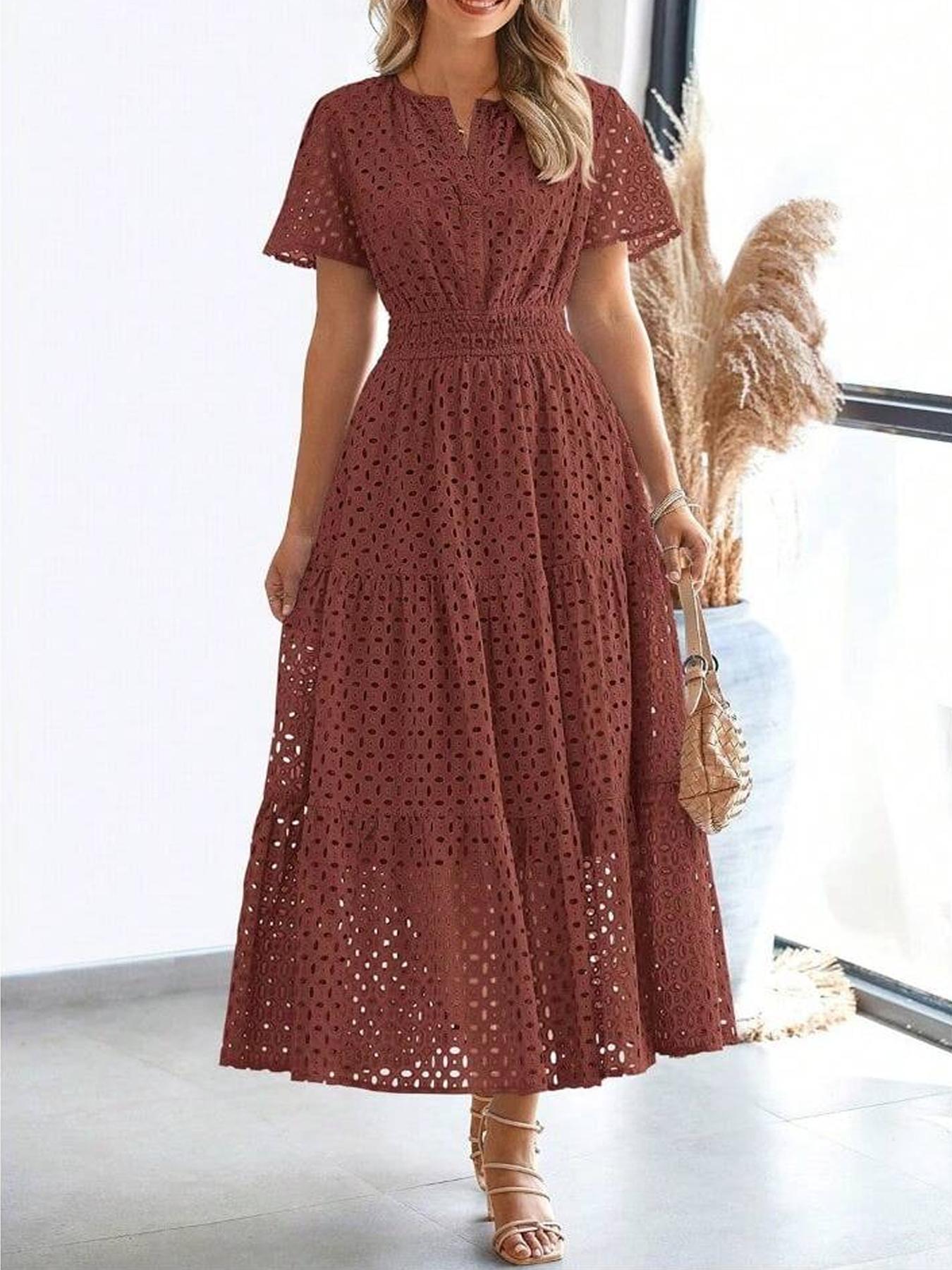 Robe midi pour femme, chic et polyvalente pour toutes les occasions, style élégant pour les femmes à la pointe de la mode