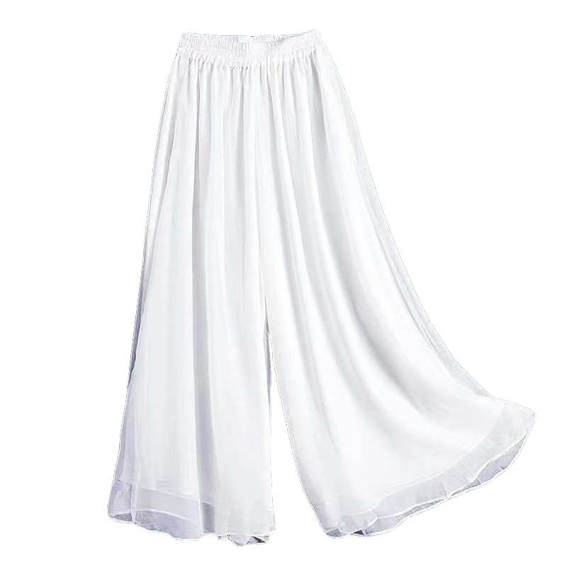 Pantalon de danse classique en mousseline de soie, jambes larges pour femmes, pantalon d'entraînement de danse moderne, pantalon de danse ample, pantalon de Yoga corporel pour filles adultes